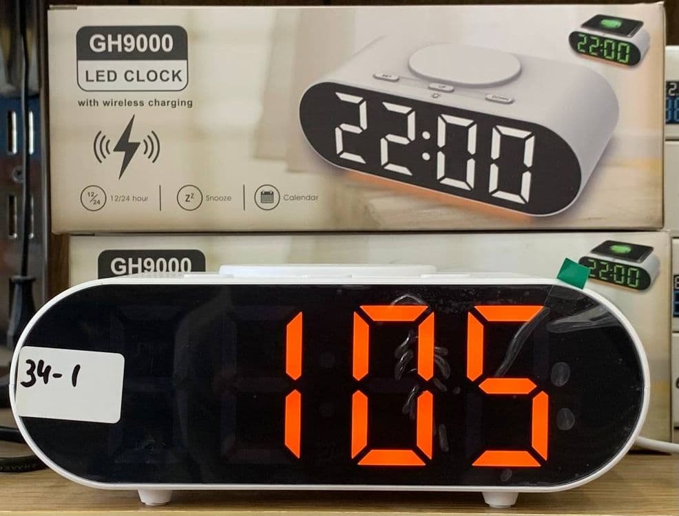 Часы настольный с беспроводной зарядкой — 10