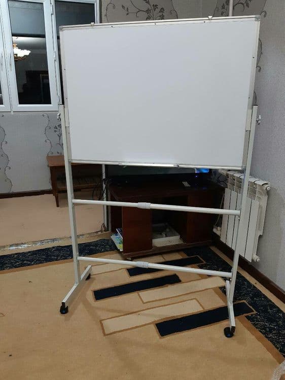Доска меловая маркерная магнитная 120×90см. поворотная двухсторонняя — 5