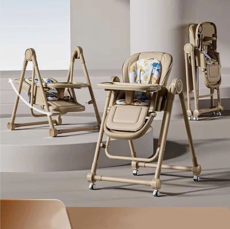 KIDILO original Стульчик для кормления 3 в 1 шезлонг качелями — 2