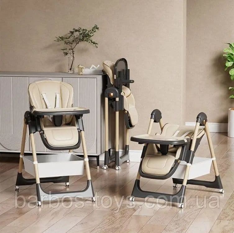 KIDILO original Стульчик для кормления 3 в 1 шезлонг качелями — 7
