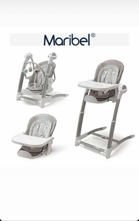 Maribel 3in1 original. Детский стульчик и электронный шезлонг качелях — 1