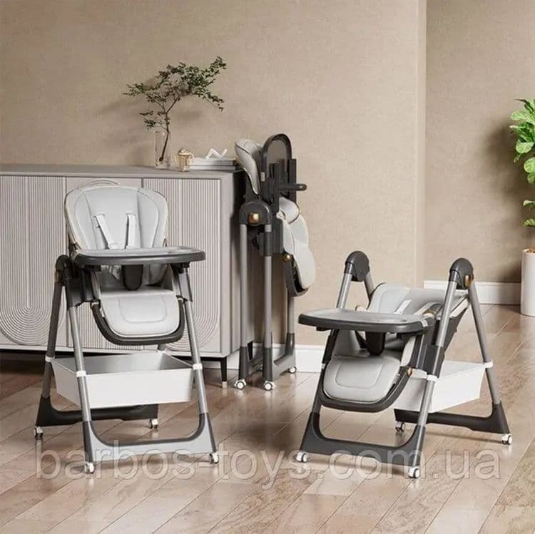 KIDILO original Стульчик для кормления 3 в 1 шезлонг качелями — 5