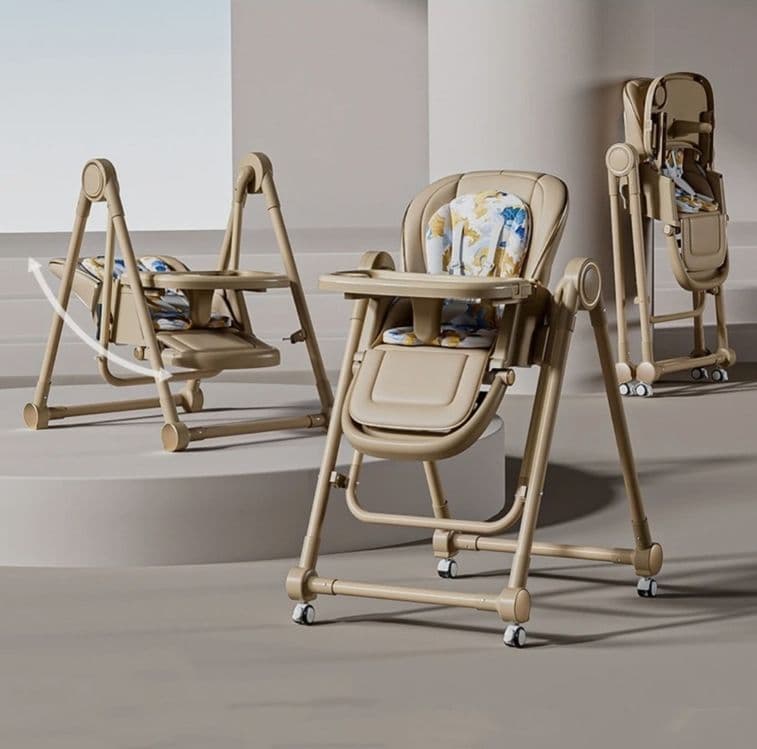 KIDILO original Стульчик для кормления 3 в 1 шезлонг качелями — 1