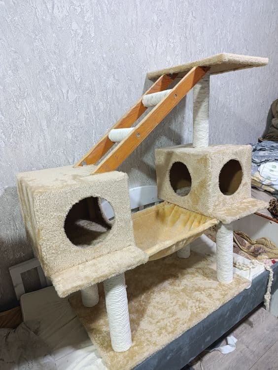 Котодомик когтеточка для кошек лежак 3 этажа — 4