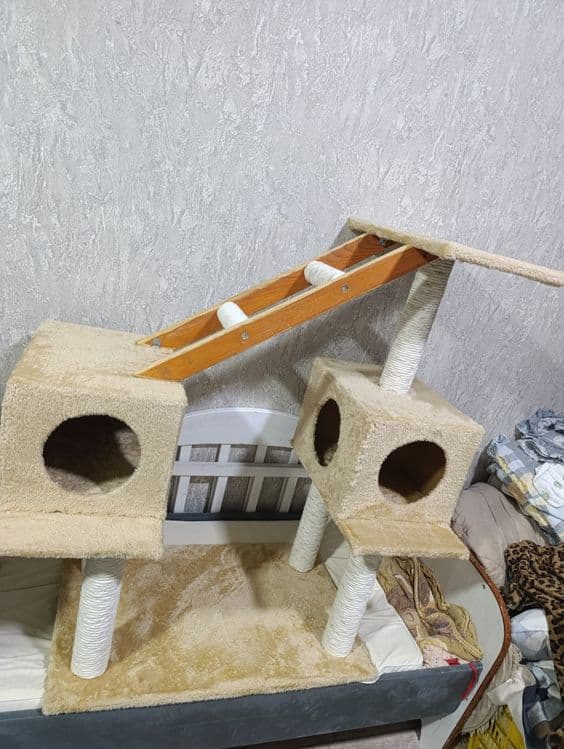 Котодомик когтеточка для кошек лежак 3 этажа — 5