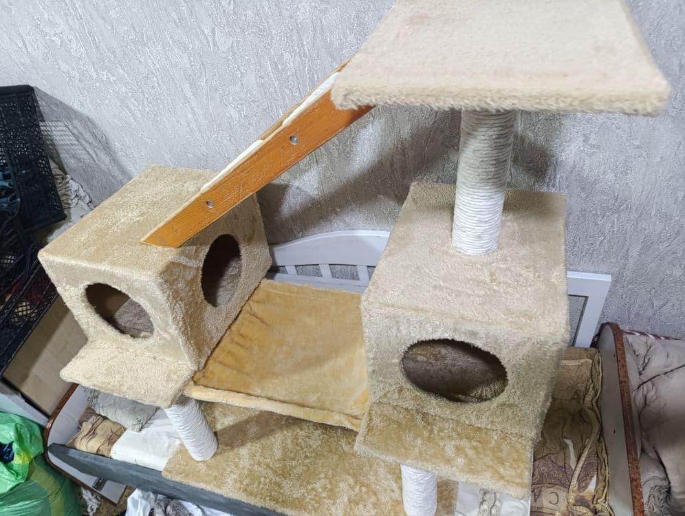 Котодомик когтеточка для кошек лежак 3 этажа — 6