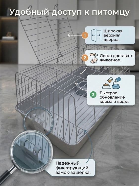 Просторная клетка для грызунов и мелких животных — 3