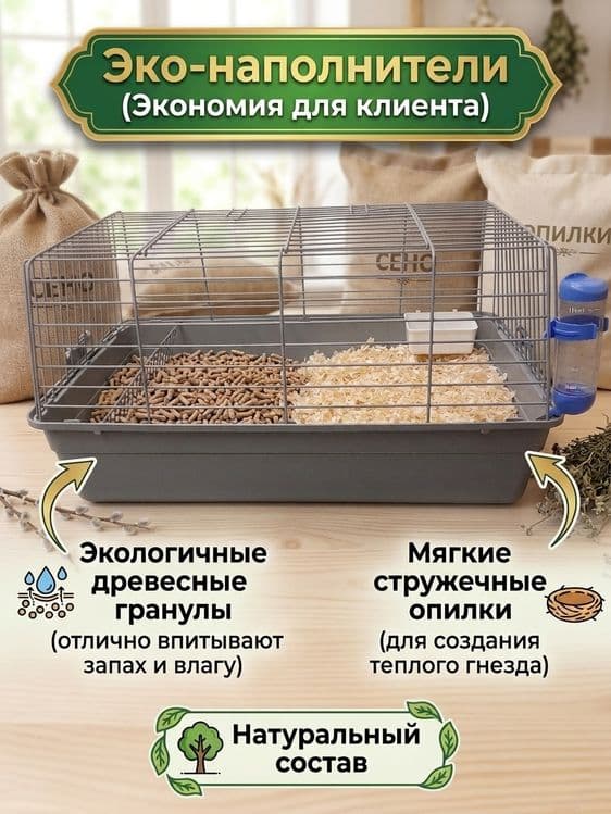 Просторная клетка для грызунов и мелких животных — 7
