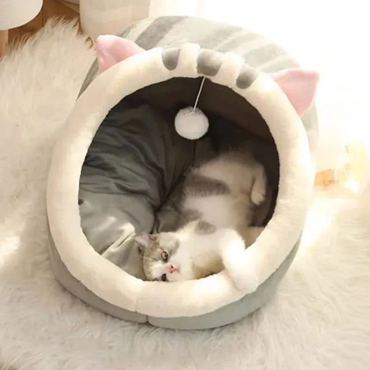 Домик Для Домашних Кошек Моющаяся Кровать Для Пещерных Кошек. — 3
