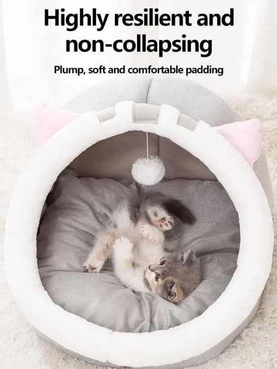 Домик Для Домашних Кошек Моющаяся Кровать Для Пещерных Кошек. — 4