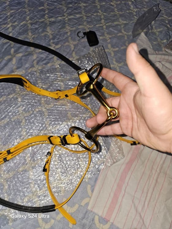 Уздечка для лошади юган jugan ot anjomlari uchun pvc kojadan toy — 3