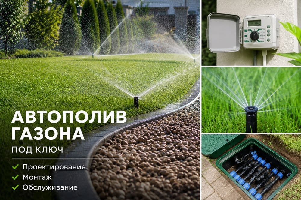 Автополив газона под ключ, удобно, красиво и экономно — 2