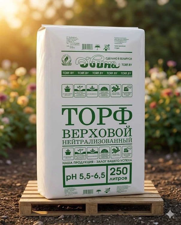 Торф верховой нейтрализованный «Эвина» (250 литров)
