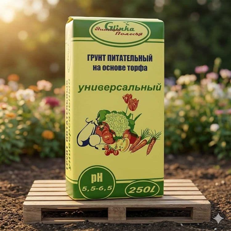 Грунт питательный универсальный «Живая земля Полесья» (250 литров) — 1