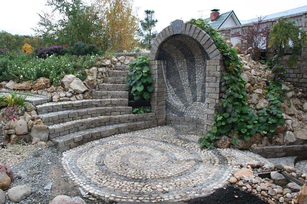 Декоративная нарезка из бетона в ландшафтном дизайне. — 2