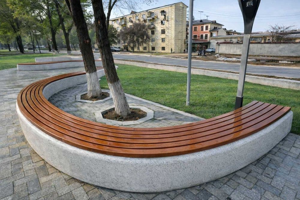 бетонная урна для мусора vazon Urna skameyka Latok кашпо  kashpo — 7