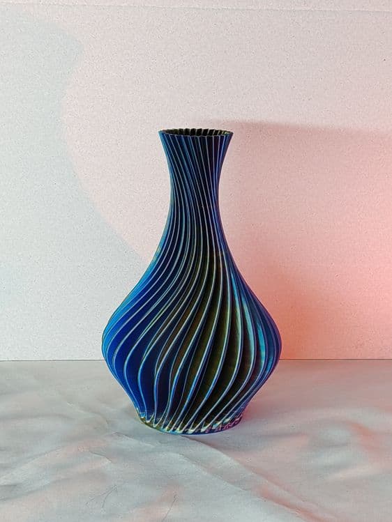 Spiral simon uy uchun  sun'iy gul qo'yadigan plastmas vaza — 3