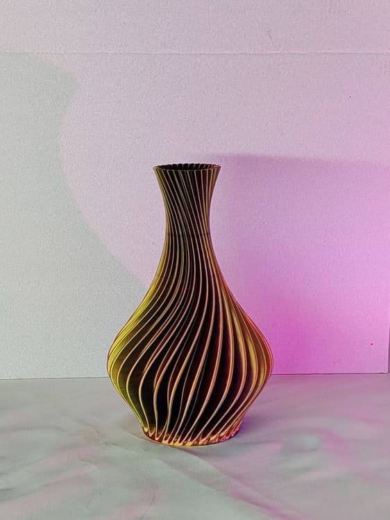 Spiral simon uy uchun  sun'iy gul qo'yadigan plastmas vaza — 4