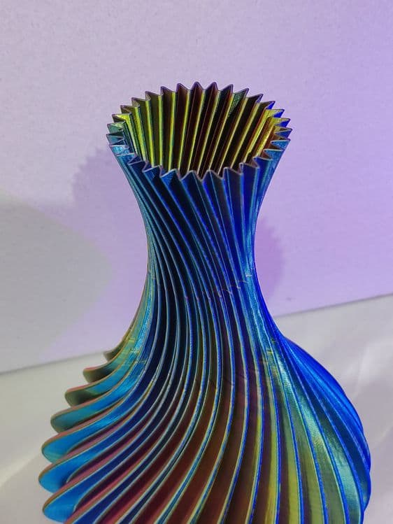 Spiral simon uy uchun  sun'iy gul qo'yadigan plastmas vaza — 5