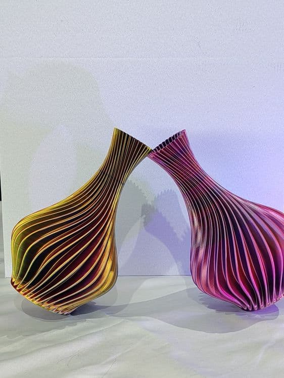 Spiral simon uy uchun  sun'iy gul qo'yadigan plastmas vaza — 7