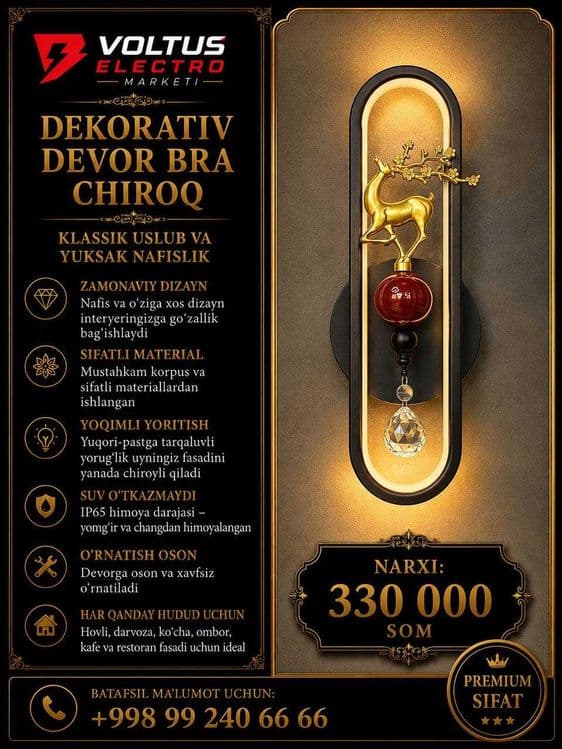dekorativ devor bra chiroq — 1