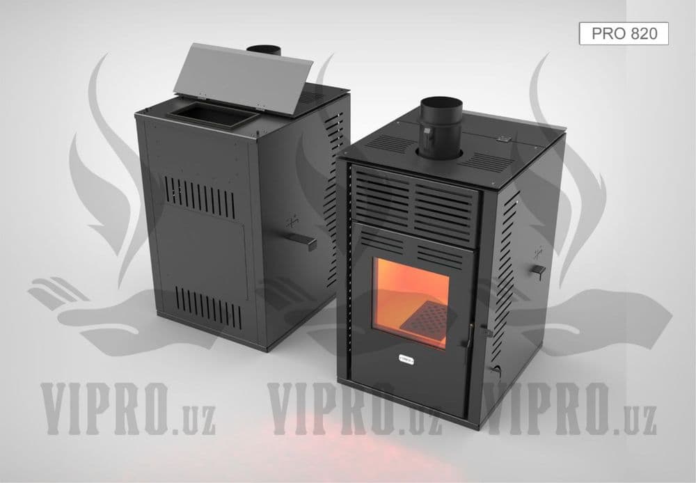 Печь для обогрева “PRO-820” на пеллетах,камин,печь,котёл,обогреватель — 3