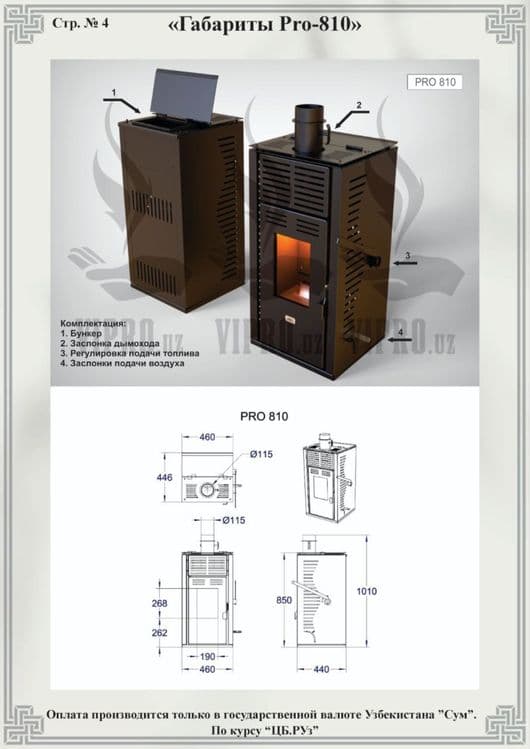 Поллетная печь pro-810 от Производителя по оптовой цене — 3