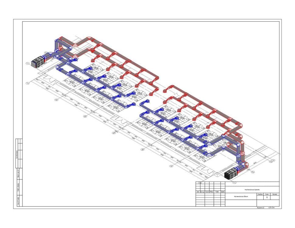 BIM ПРОЕКТ ОВиК-(отопления Вентиляция и Кондиционирование) — 5