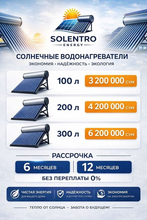 Солнечные водонагреватели и отопительные системы — 1