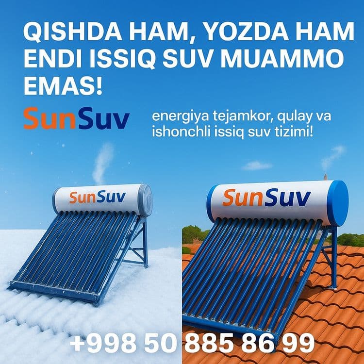 Солнечный водонагреватель Quyosh suv isitgichlari 100, 150, 200, 300 l — 5