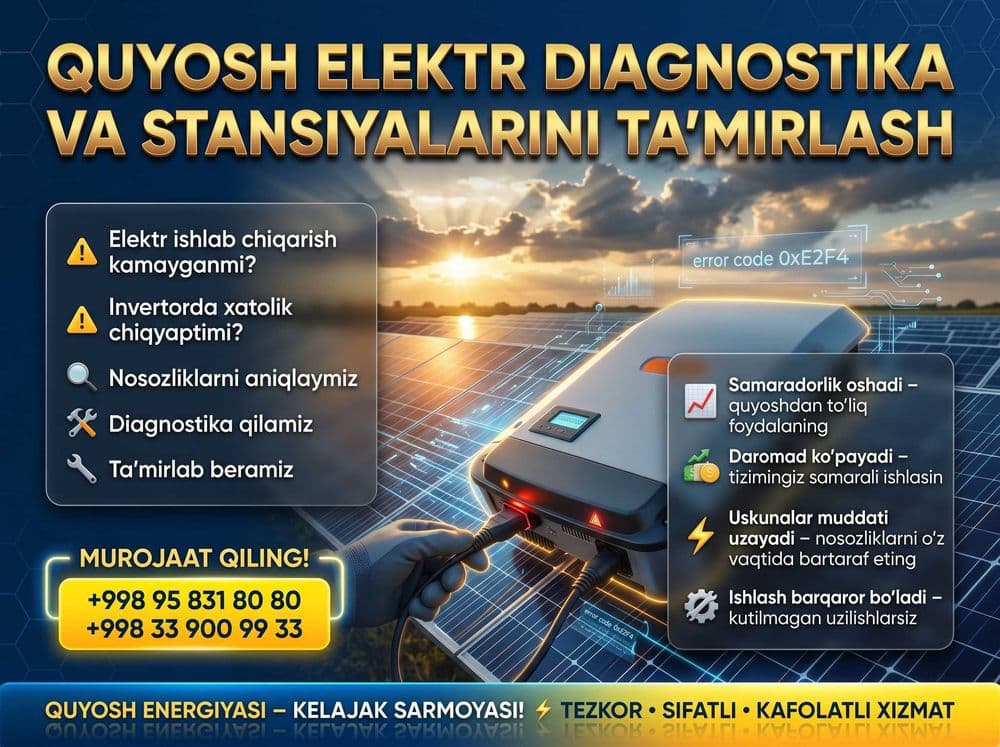Quyosh elektr stansiyalariga texnik xizmat — 3