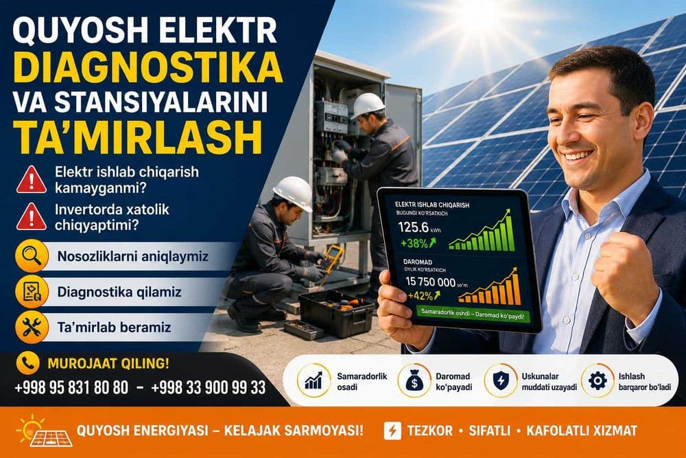 Quyosh elektr stansiyalariga texnik xizmat — 8