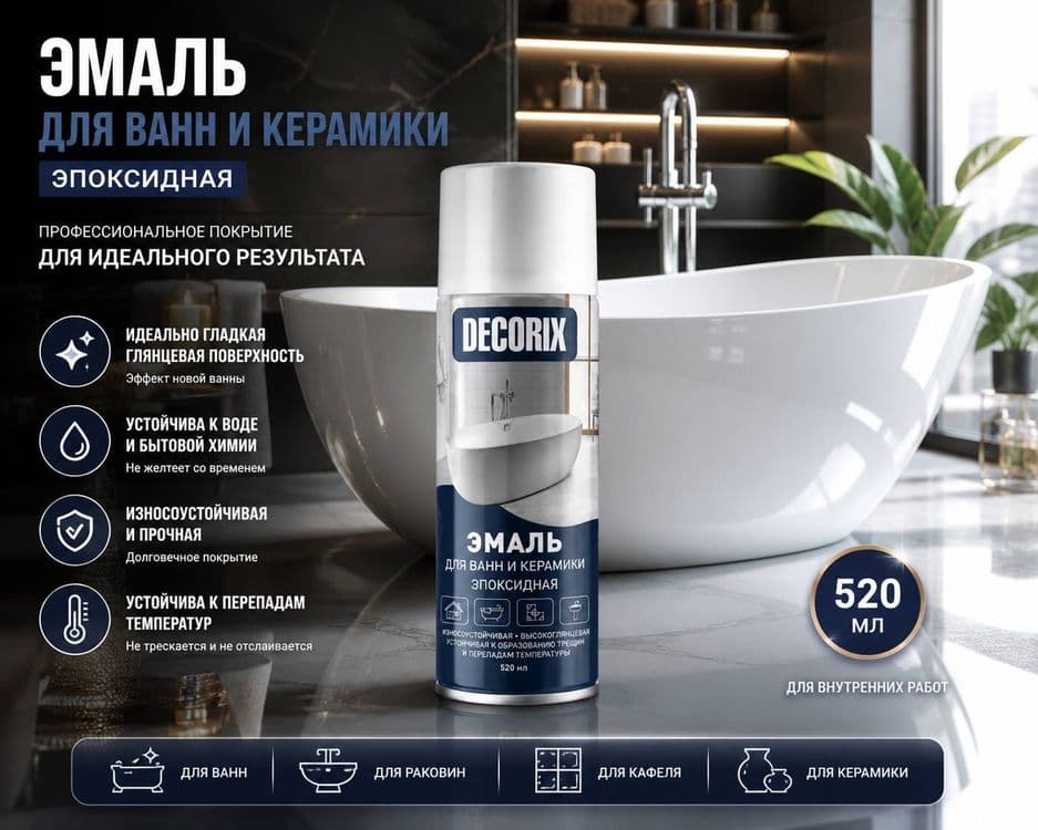 Эмаль для ванн и керамики — 1