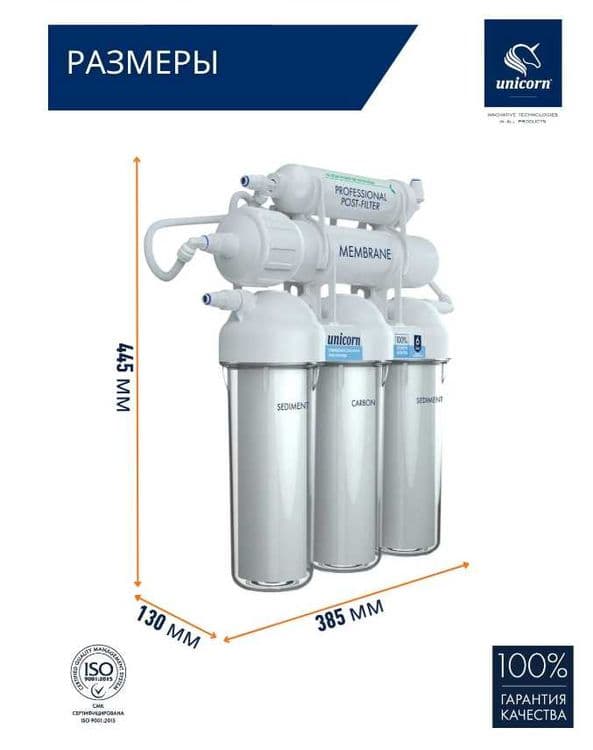 Система обратного осмоса под мойку с краном Unicorn FRO-5N — 6