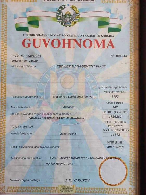 Qozonxona, katyol, isitgich otoplenya. Zavod garantya sertifikat — 14
