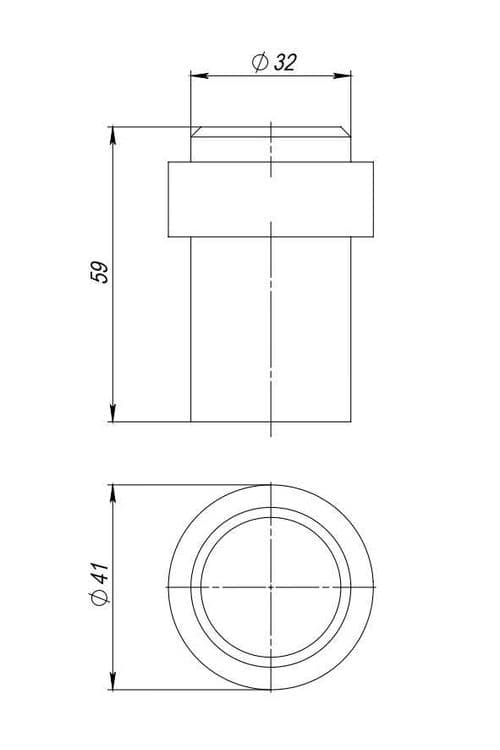 Упор дверной напольный FUARO STOPPER/M.14 нержавеющая сталь — 2