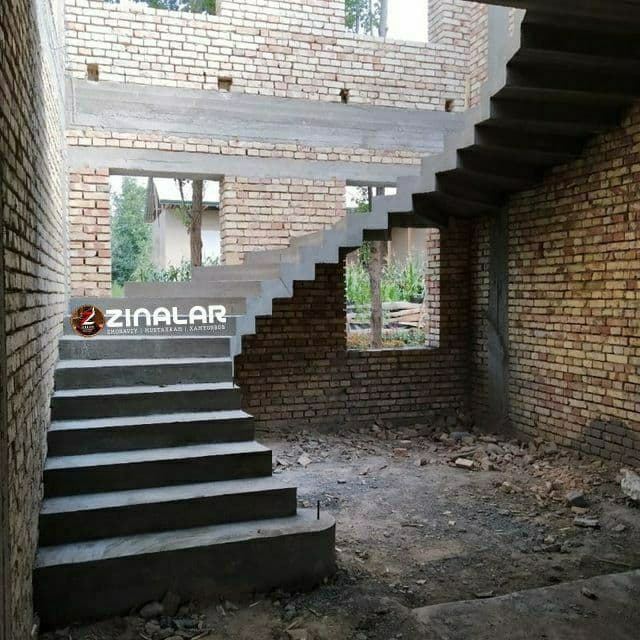 Сифатли бетон лестница, ступенки — 10