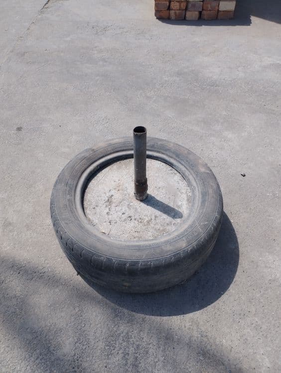 бетонное основание для зонта — 1