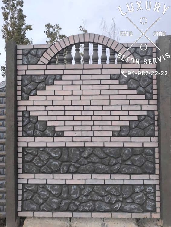 dekorativ beton devor evrozabor zabor — 2