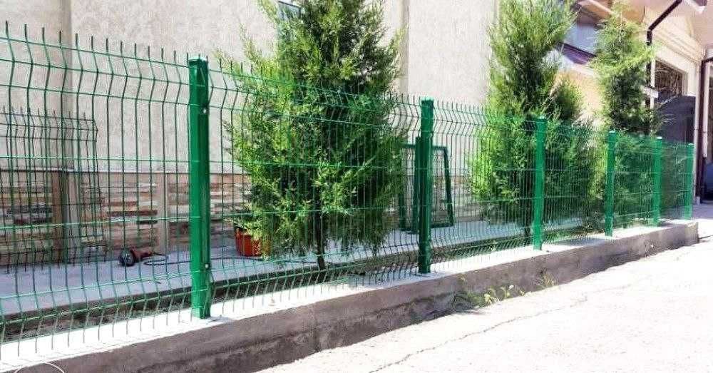 Зеленый забор Еврозабор 3D забор Yevro zabor Panjara Решетка — 1
