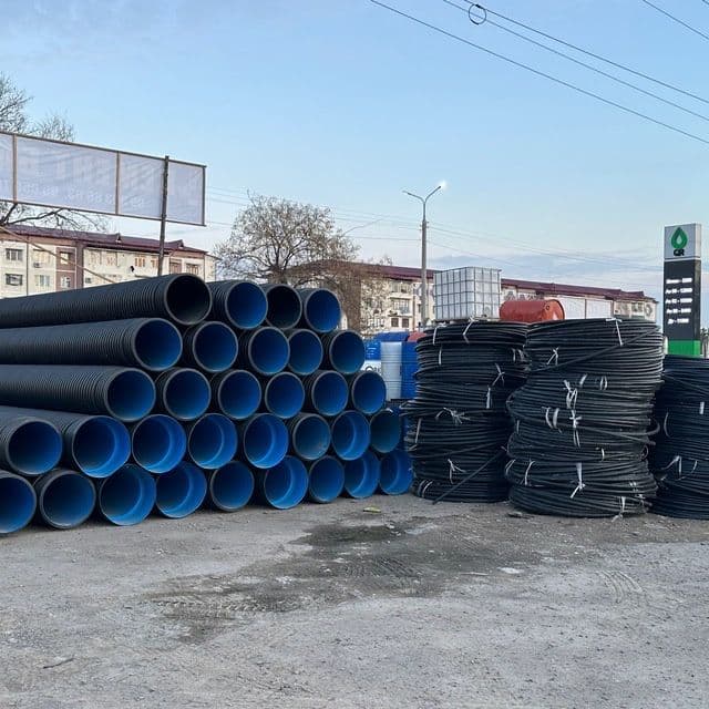 Труба Гофра полиэтиленовая канализационная пластиковый гофра завод — 2