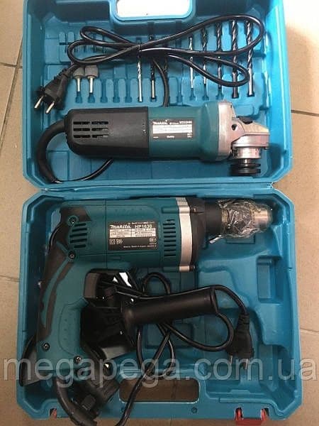 Набор инструментов Makita(Ударная электро дрель/Болгарка — 2