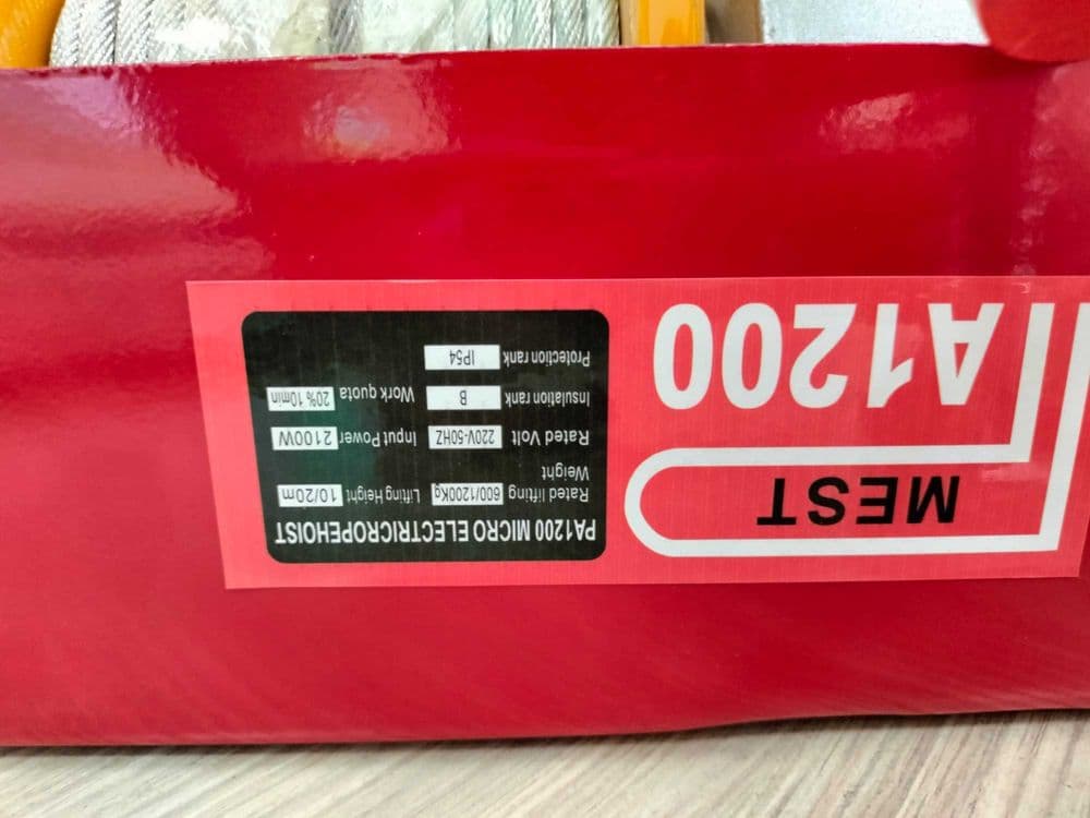 Электрическая лебедка 1200 кг (таль, тельфер, лебедка) MEST PA1200 — 3