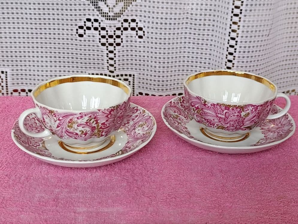 Чайные пары ЛФЗ ,чайник , тарелки , посуда СССР , ГДР , Япония — 10