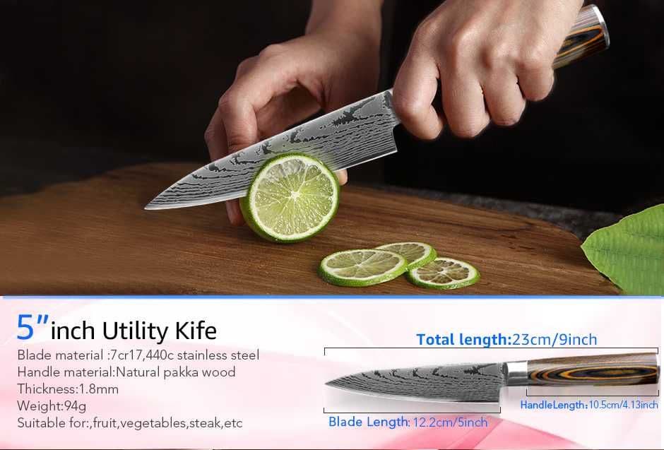 Нож Santoku Knife.  Japan — 4