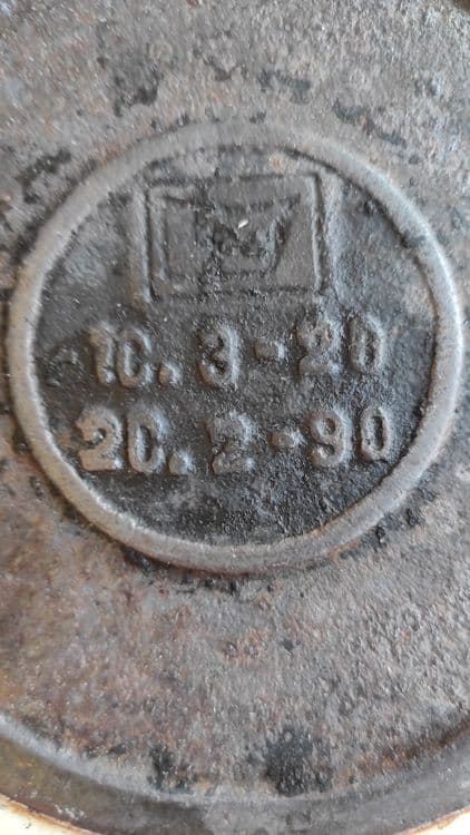 Казан на 5 л, советский чугун , эмаль с двух сторон, с крышкой 2с.2-90 — 2