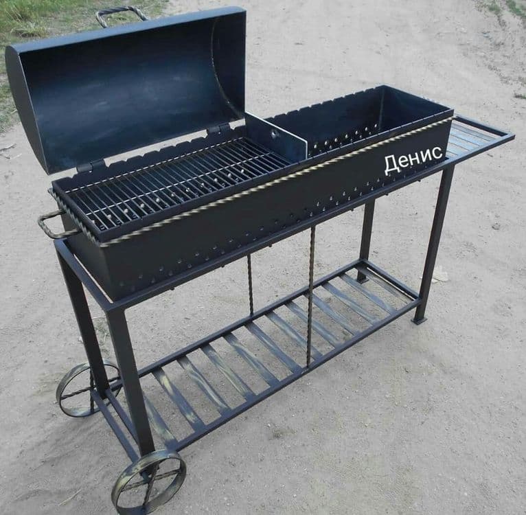 Мангал барбекю bbq шашлычницу смокер гриль очаг казан под камин — 2