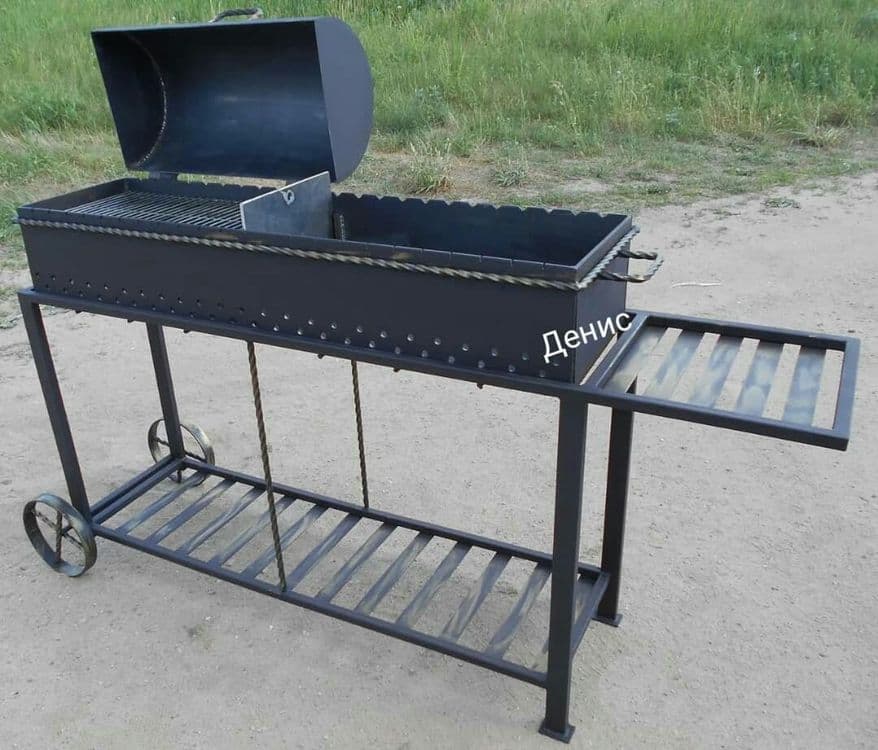 Мангал барбекю bbq шашлычницу смокер гриль очаг казан под камин — 4