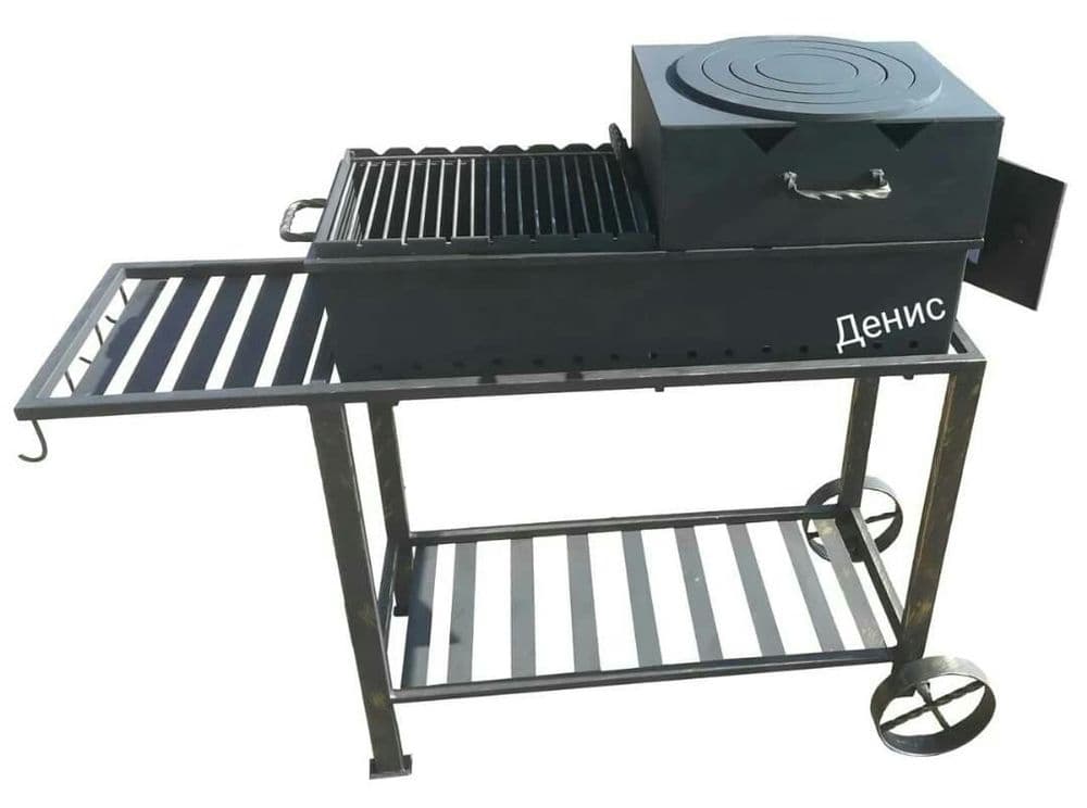 Мангал барбекю bbq шашлычницу смокер гриль очаг казан под камин — 7