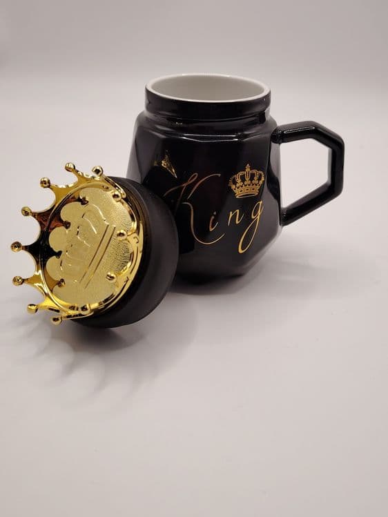 Кружка  с крышкой керамическая — 5